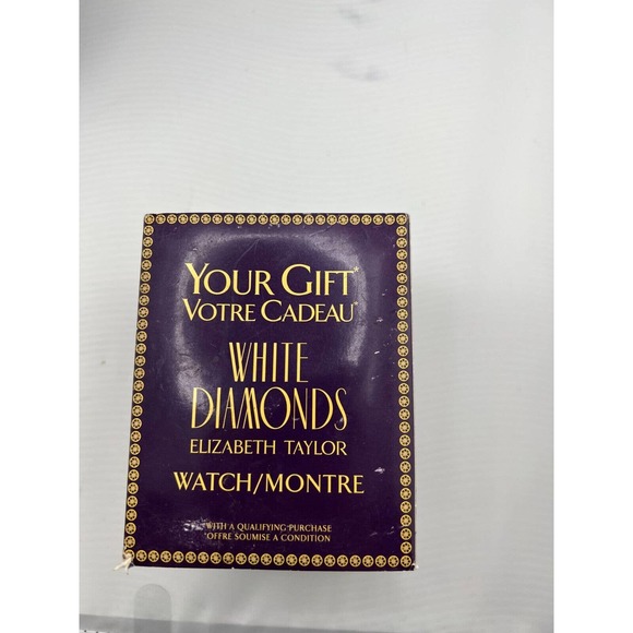 Elizabeth Taylor White Diamonds Quartz‎ Watch Vintage Classic Classy Grandma - Picture 1 of 5